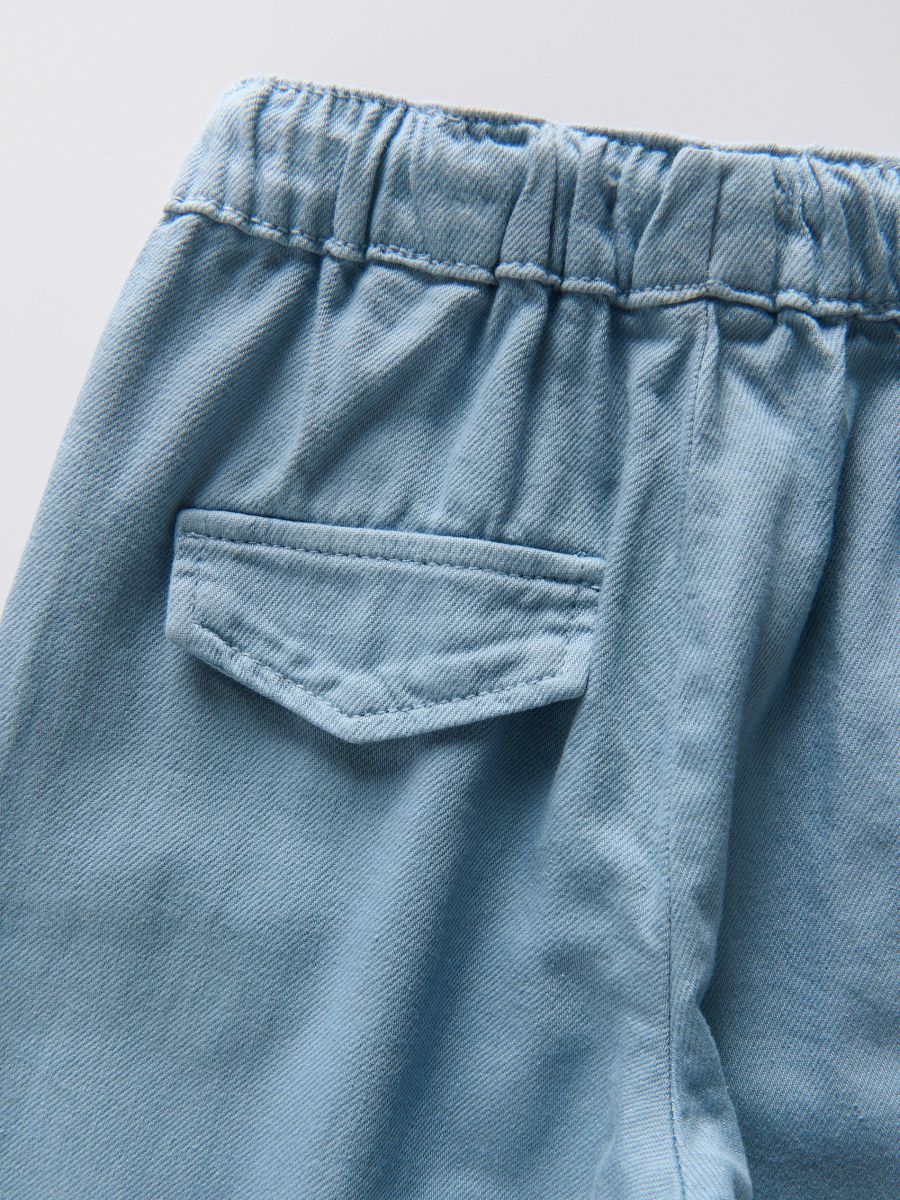 Hlače iz tkanine - modra - RESERVED - 4