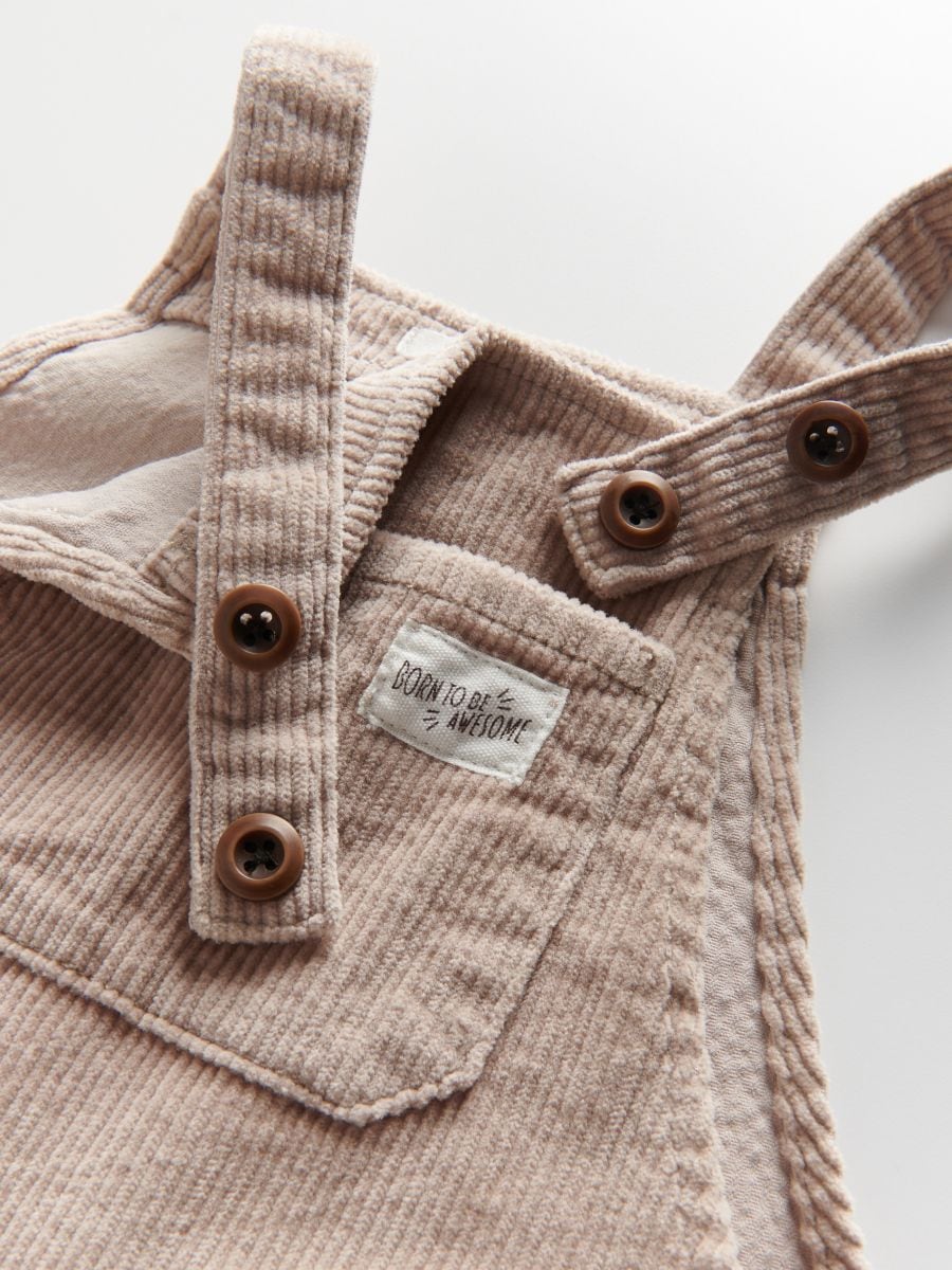 Salopette in velluto a coste - beige - RESERVED - 3
