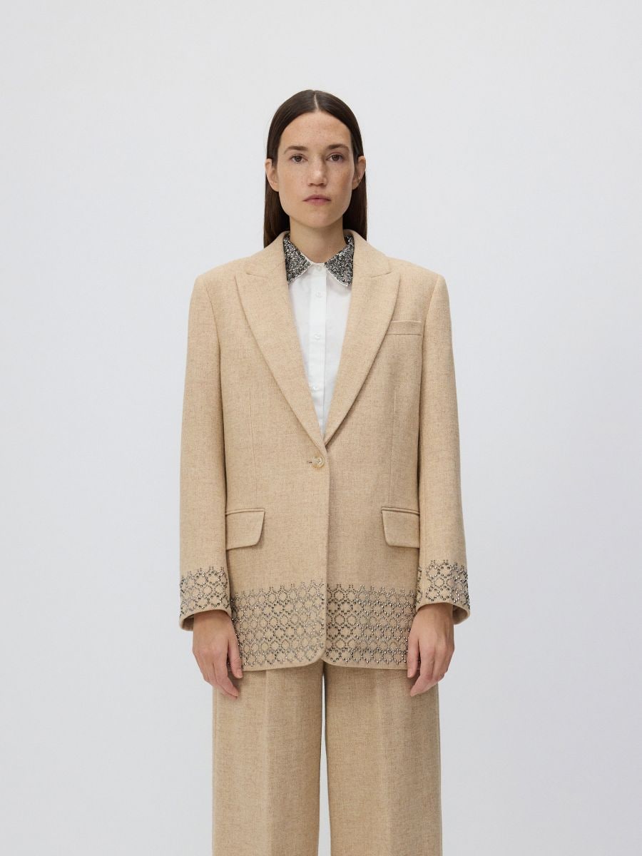 Blazer with decorative finish - wheat - RESERVED - 2