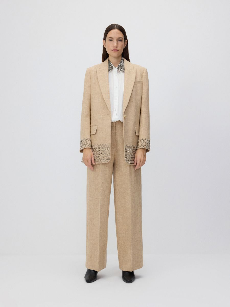 Blazer with decorative finish - wheat - RESERVED - 3