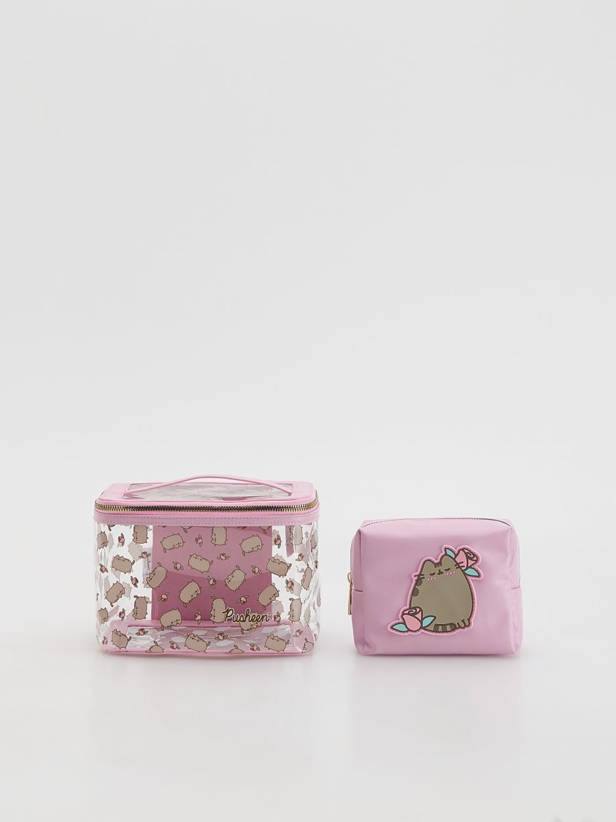 Pusheen toilettasker 2-pak - støvet rosa - RESERVED