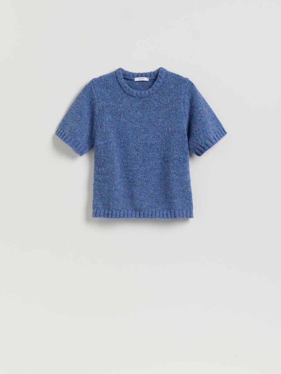 Kurzärmeliger Pullover - grey blue - RESERVED