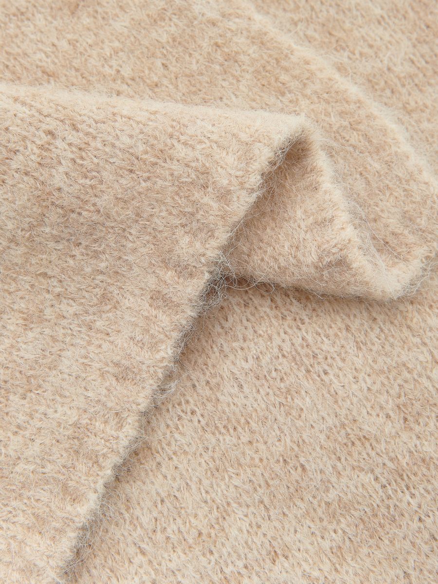 Scarf with wool blend - beige - RESERVED - 2