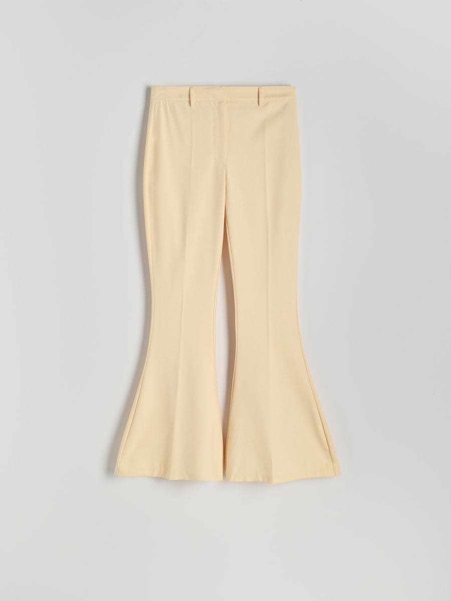 Flare pantalone  mešavinom vune - krem - RESERVED - 2