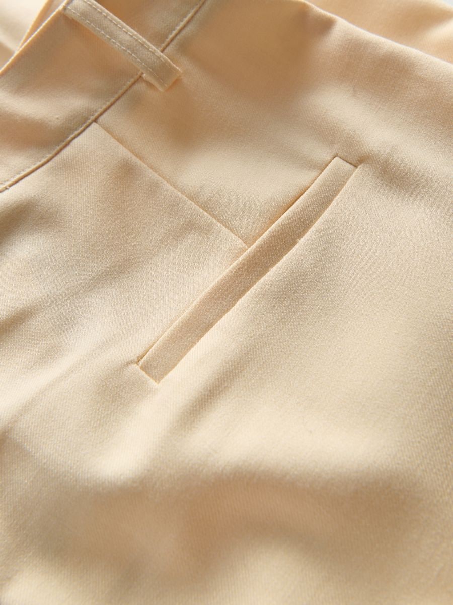 Flare pantalone  mešavinom vune - krem - RESERVED - 3