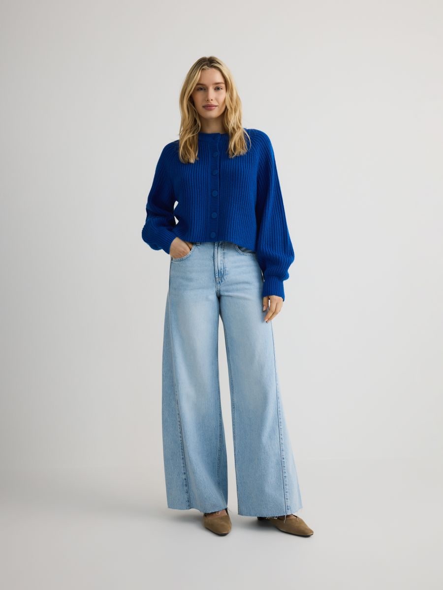 Cardigan with raglan sleeves - indigo - RESERVED - 4