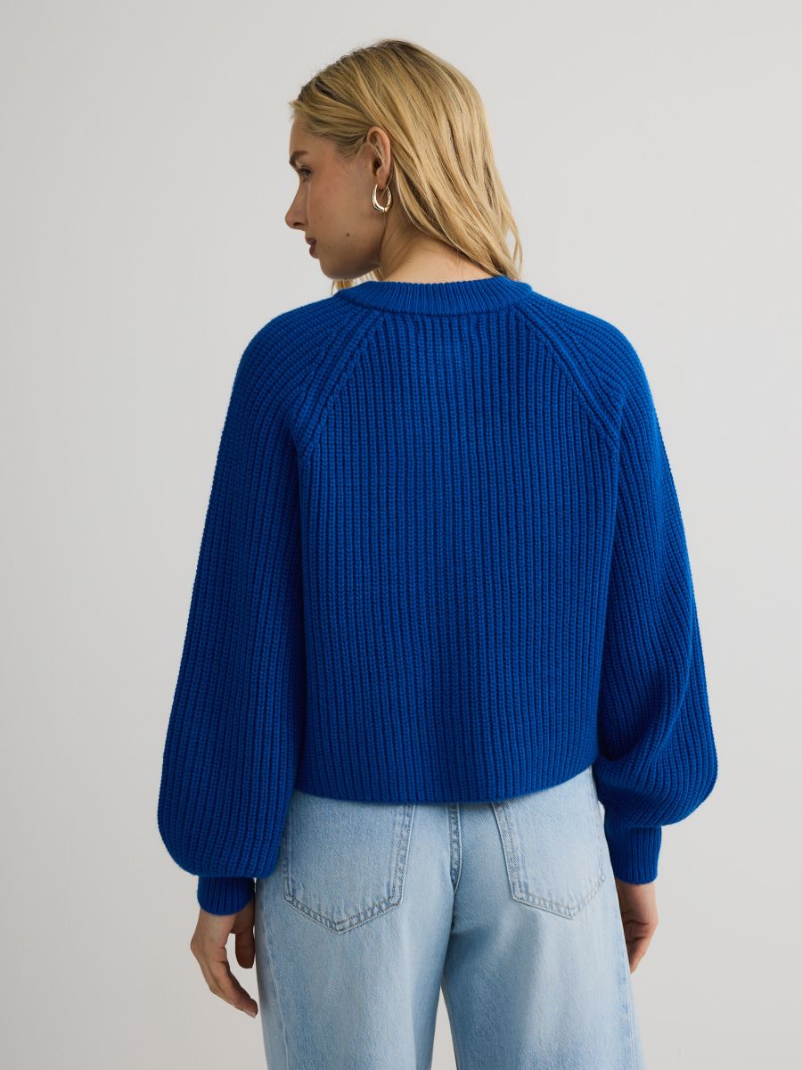 Cardigan with raglan sleeves - indigo - RESERVED - 5