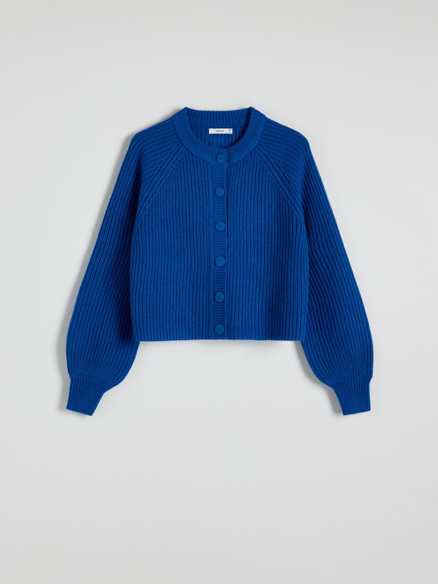 Cardigan with raglan sleeves - indigo - RESERVED - 6