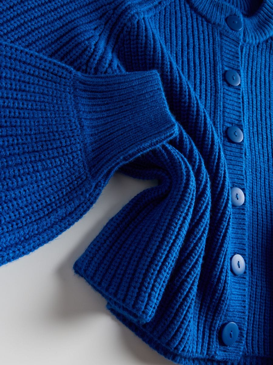 Cardigan with raglan sleeves - indigo - RESERVED - 7