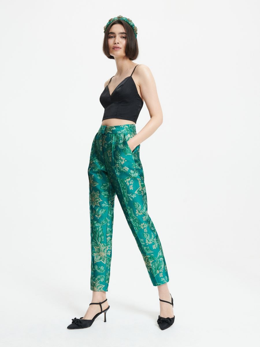 Original pattern cigarette trousers - multicolor - RESERVED - 2