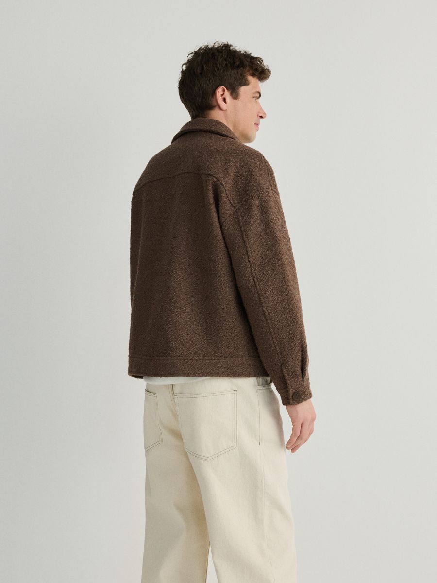 Wool blend jacket Color brown - RESERVED - 123AK-88X