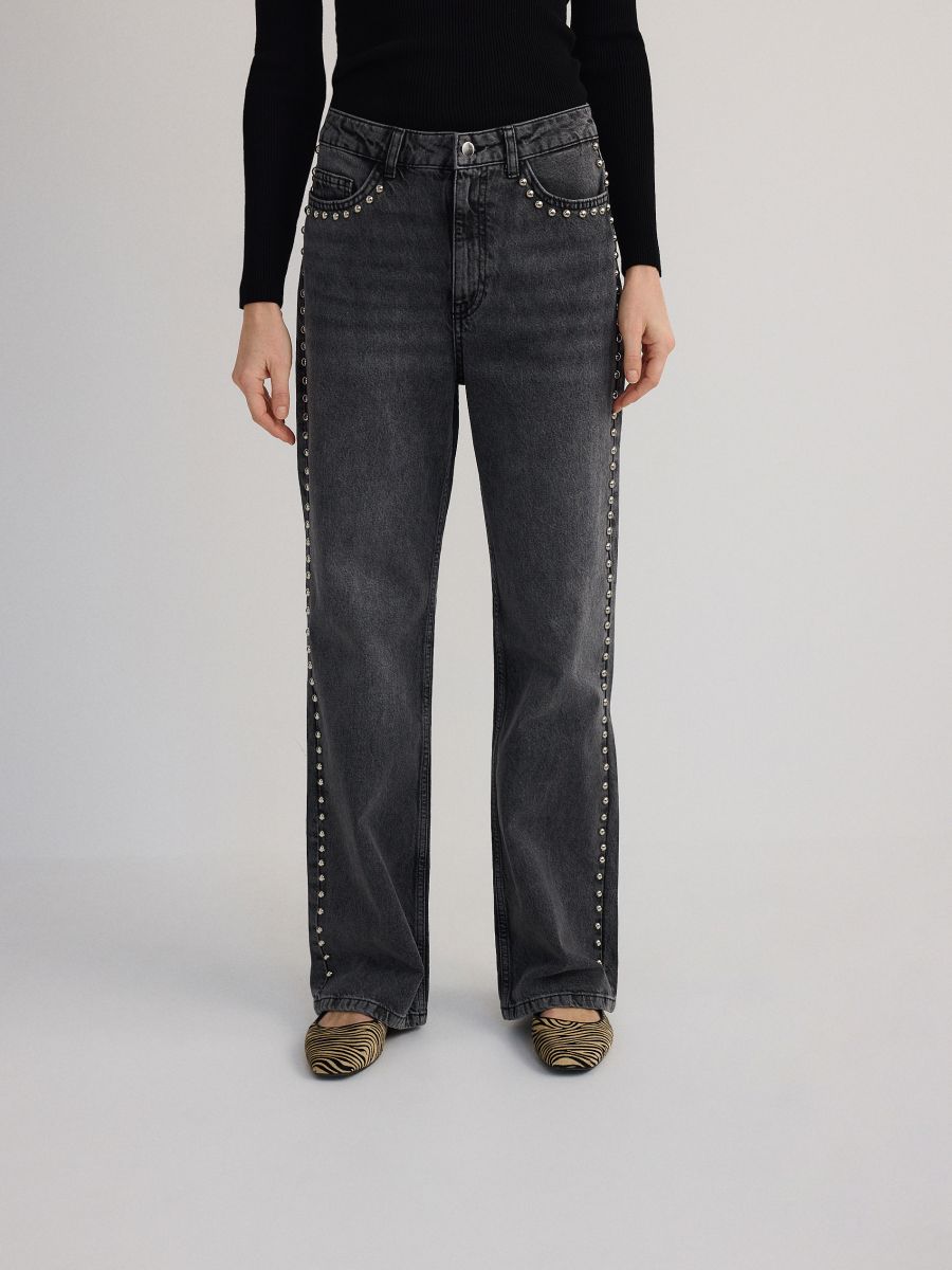 LADIES` JEANS TROUSERS - sivo  - RESERVED