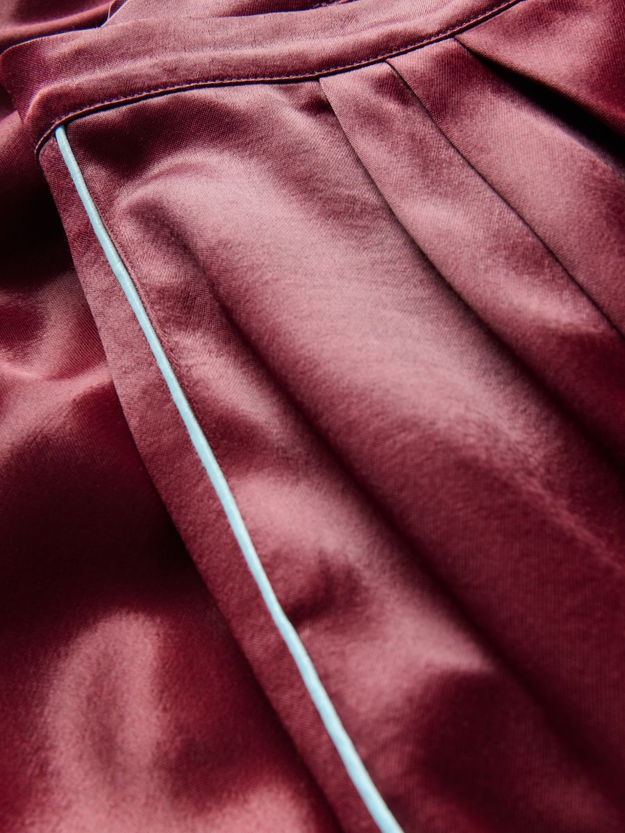 Wijde broek met zijstreep - burgundy - RESERVED - 5