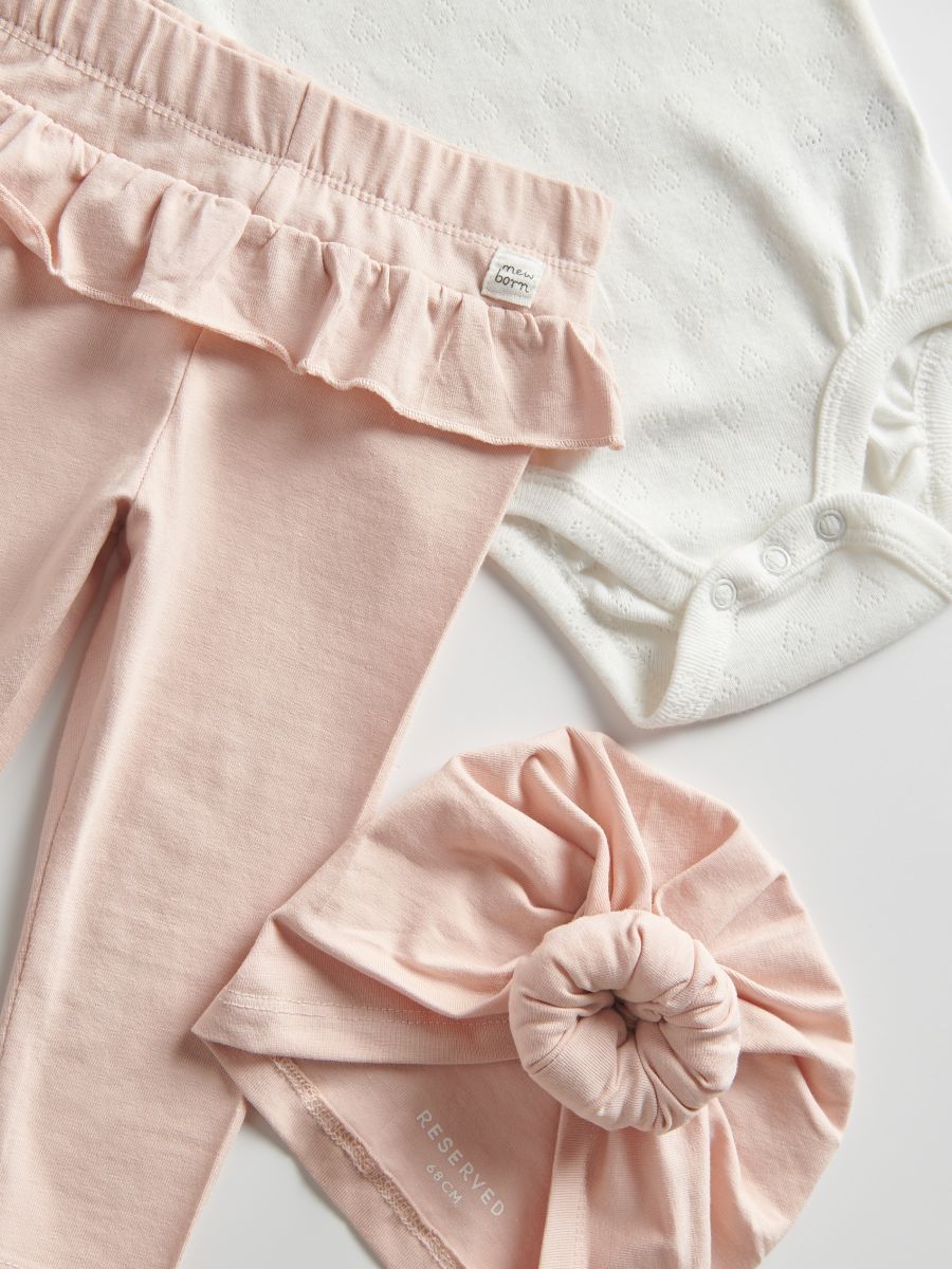 Cotton set with hat - cream - RESERVED - 3