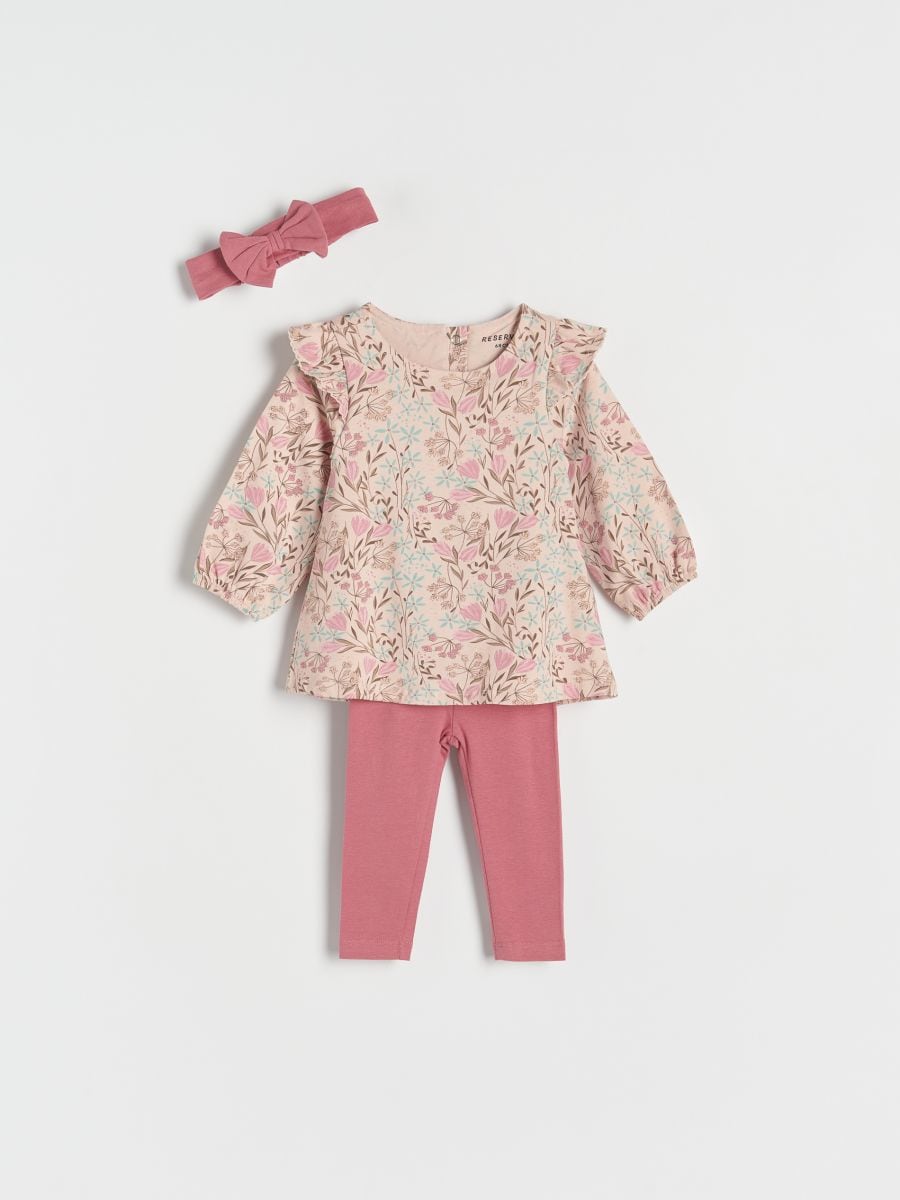 Cotton set with headband - pastel pink - RESERVED - 2