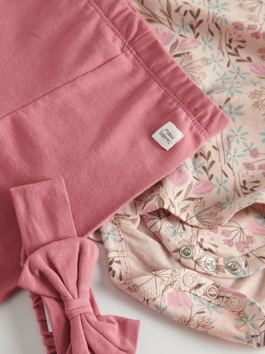 Cotton set with headband - pastel pink - RESERVED - 4