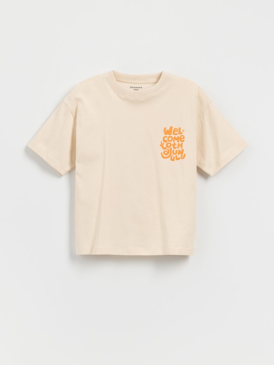 T-shirt with print - nude - RESERVED - 2