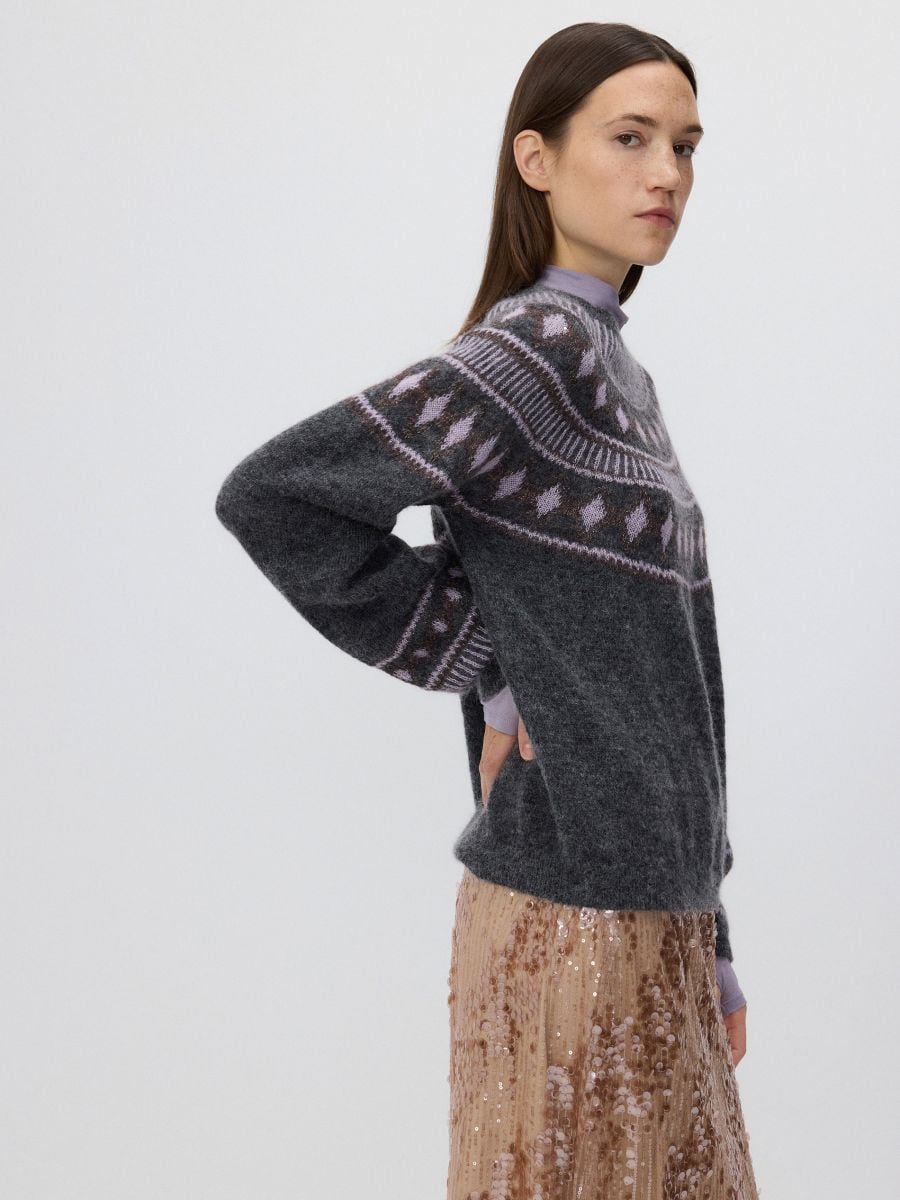 LADIES` SWEATER - multicolor - RESERVED - 4