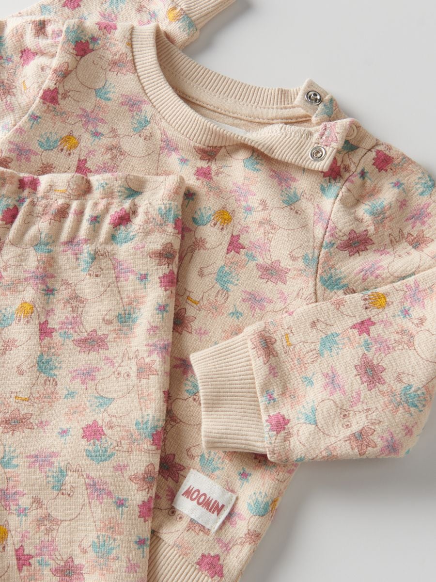 Tracksuit set with moomins - nude - RESERVED - 3