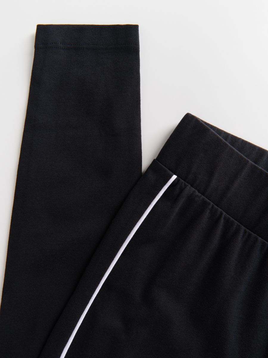 Bomuldsrige leggings - sort - RESERVED - 4