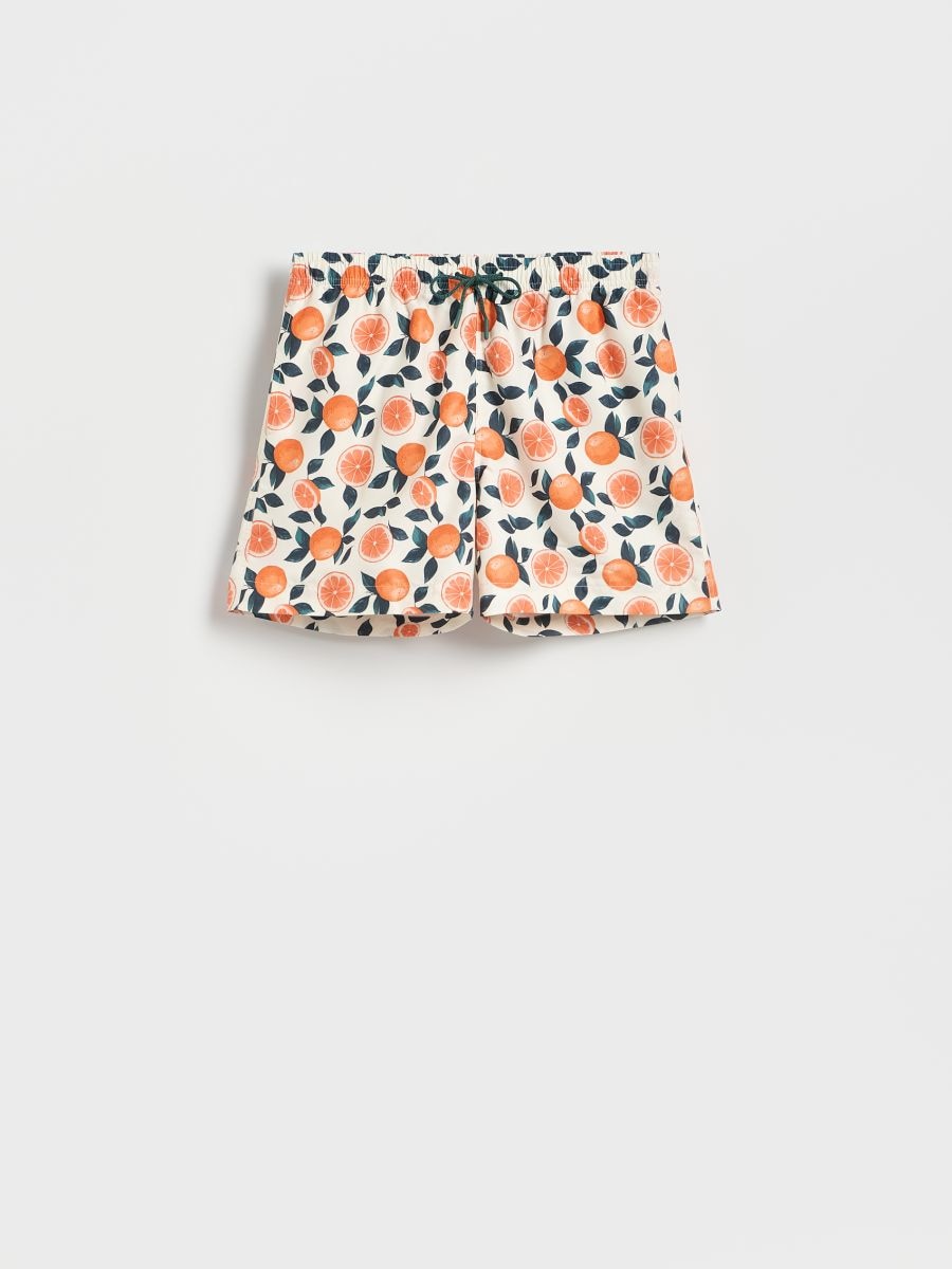 Patterned beach shorts - orange - RESERVED