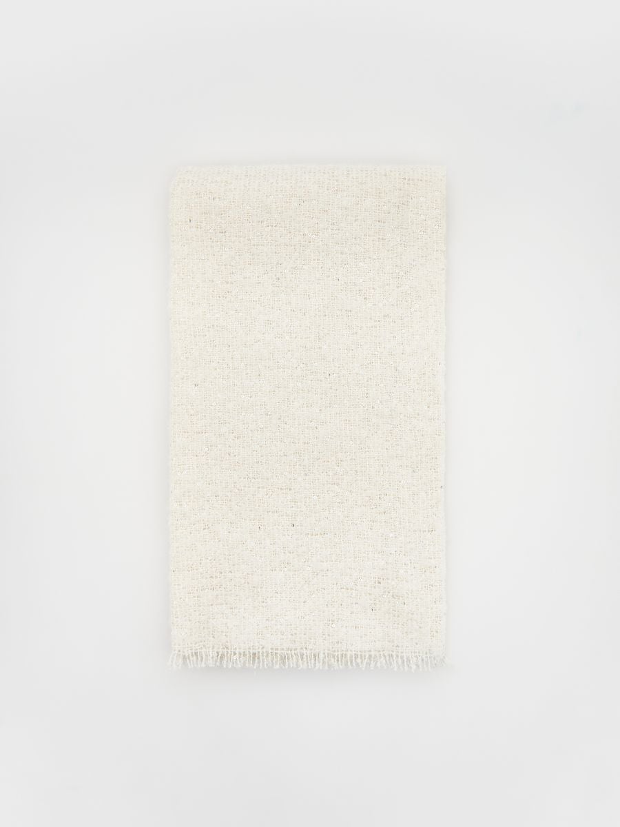 Scarf with decorative sequins - beige - RESERVED - 2