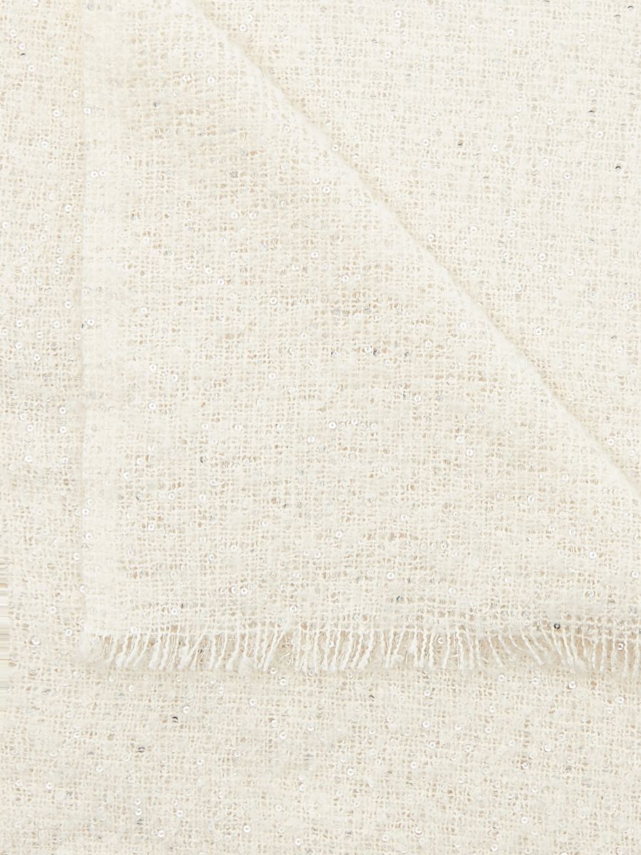 Scarf with decorative sequins - beige - RESERVED - 3