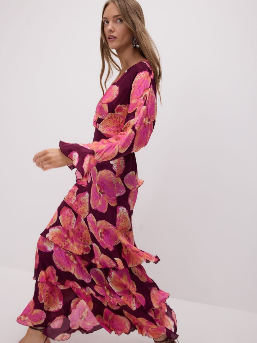Maxi dress with original pattern - multicolor - RESERVED - 4