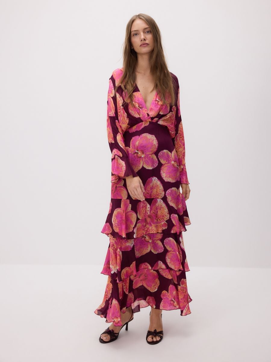 Maxi dress with original pattern - multicolor - RESERVED