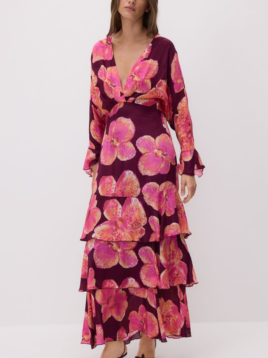 Maxi dress with original pattern - multicolor - RESERVED - 5
