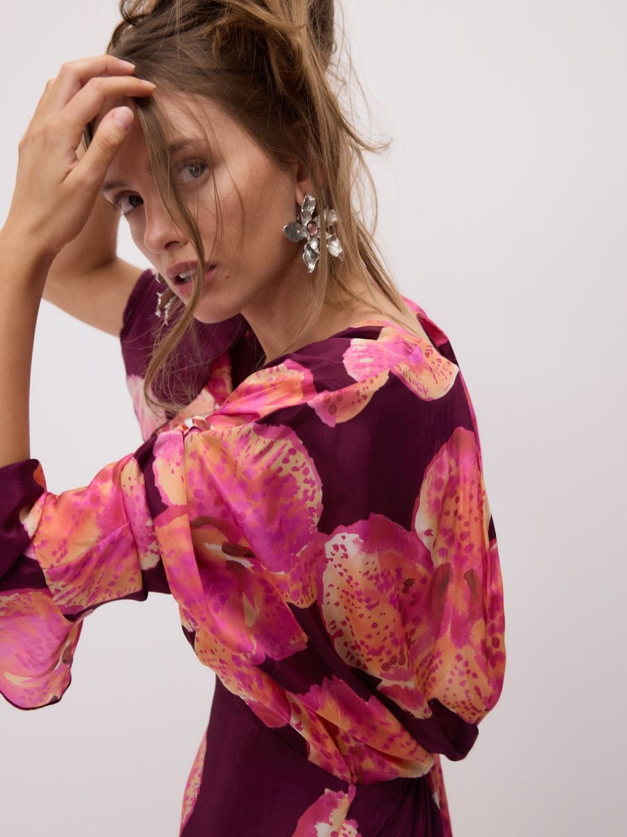 Maxi dress with original pattern - multicolor - RESERVED - 11