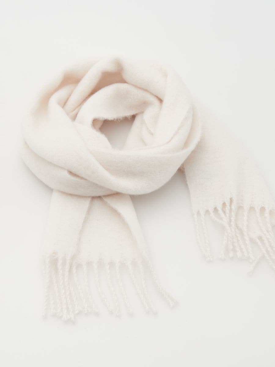 Écharpe à franges - crème - RESERVED - 4