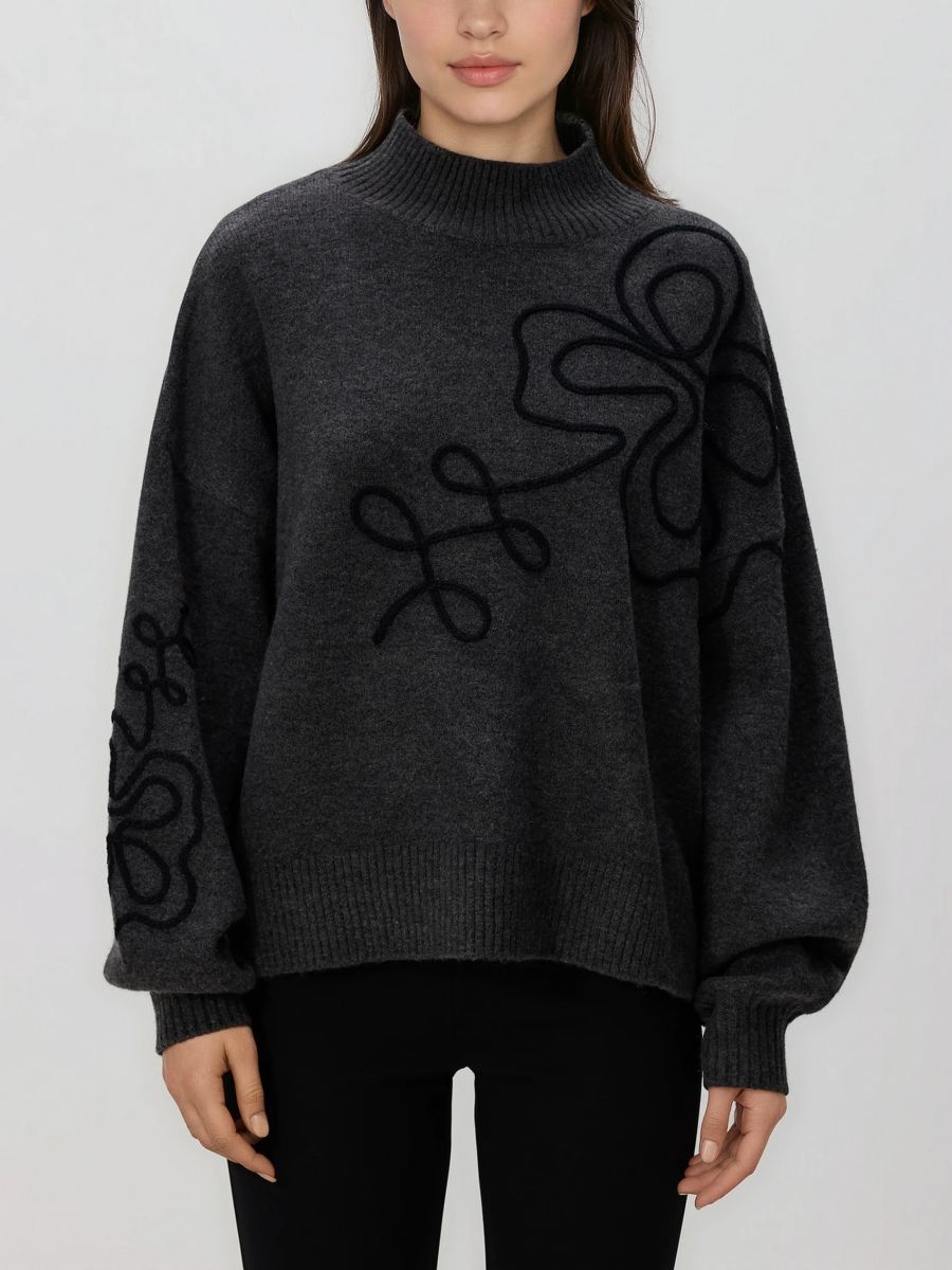 Pull oversize - gris foncé - RESERVED