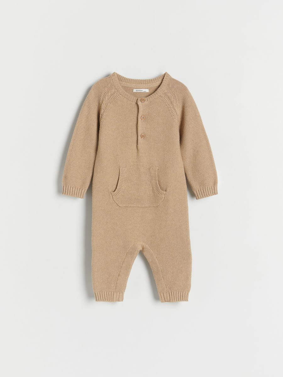 Strampler aus Strukturstoff - beige - RESERVED - 2
