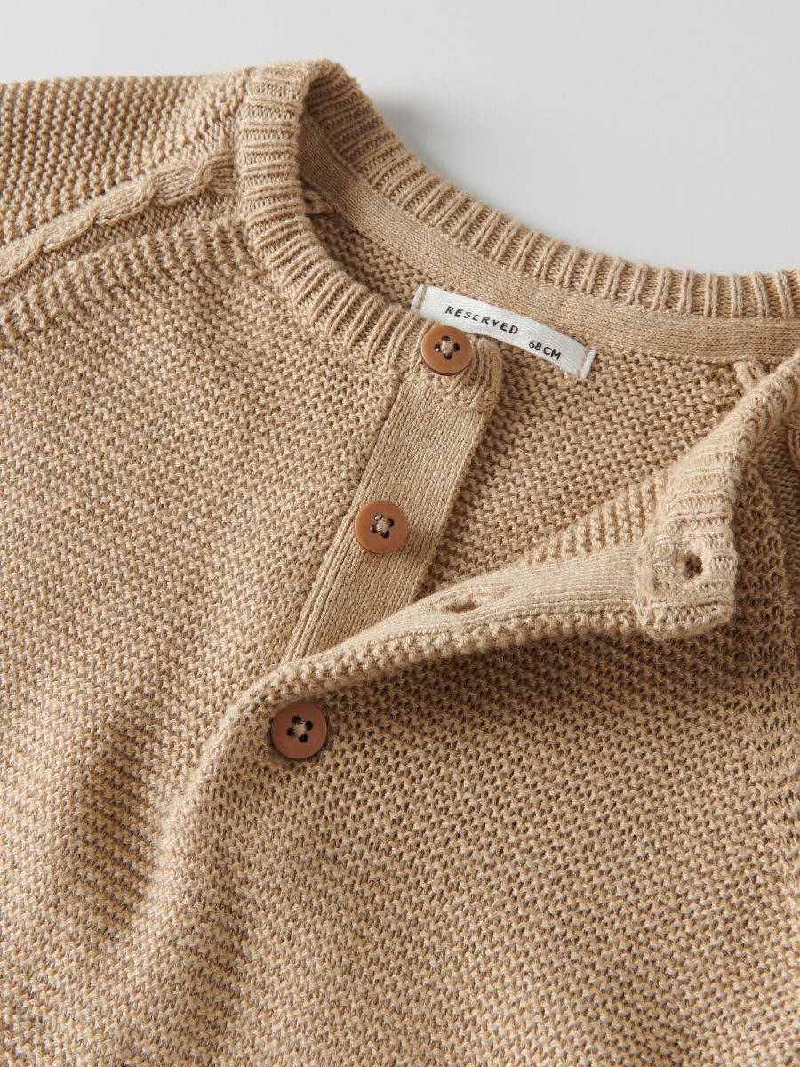 Strampler aus Strukturstoff - beige - RESERVED - 4