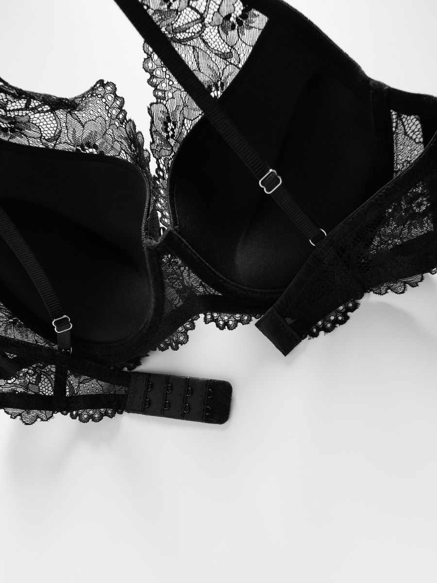 Lace push up bra - black - RESERVED - 5