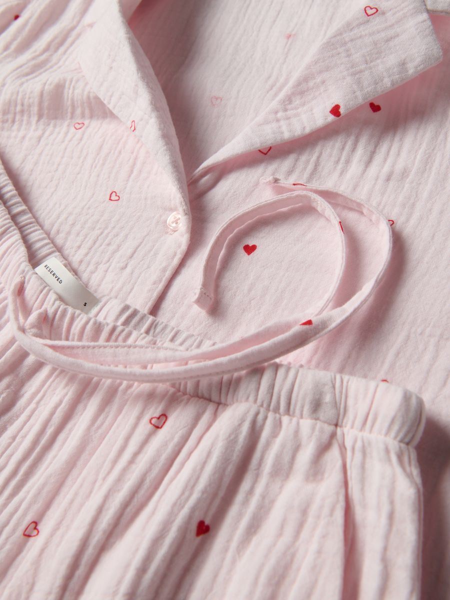 Two piece pyjama set with heart print - pastel pink - RESERVED - 6