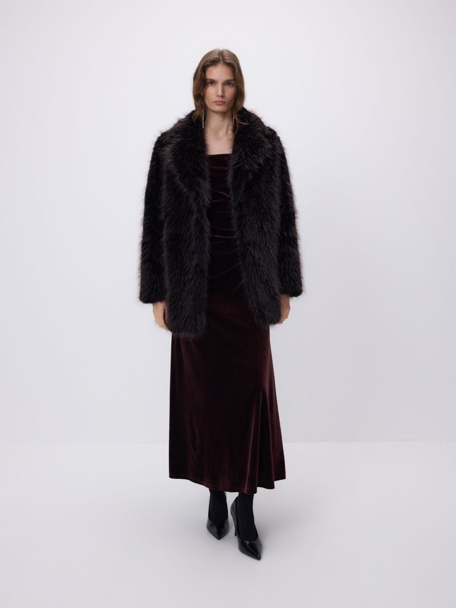 Drape maxi dress - brown - RESERVED