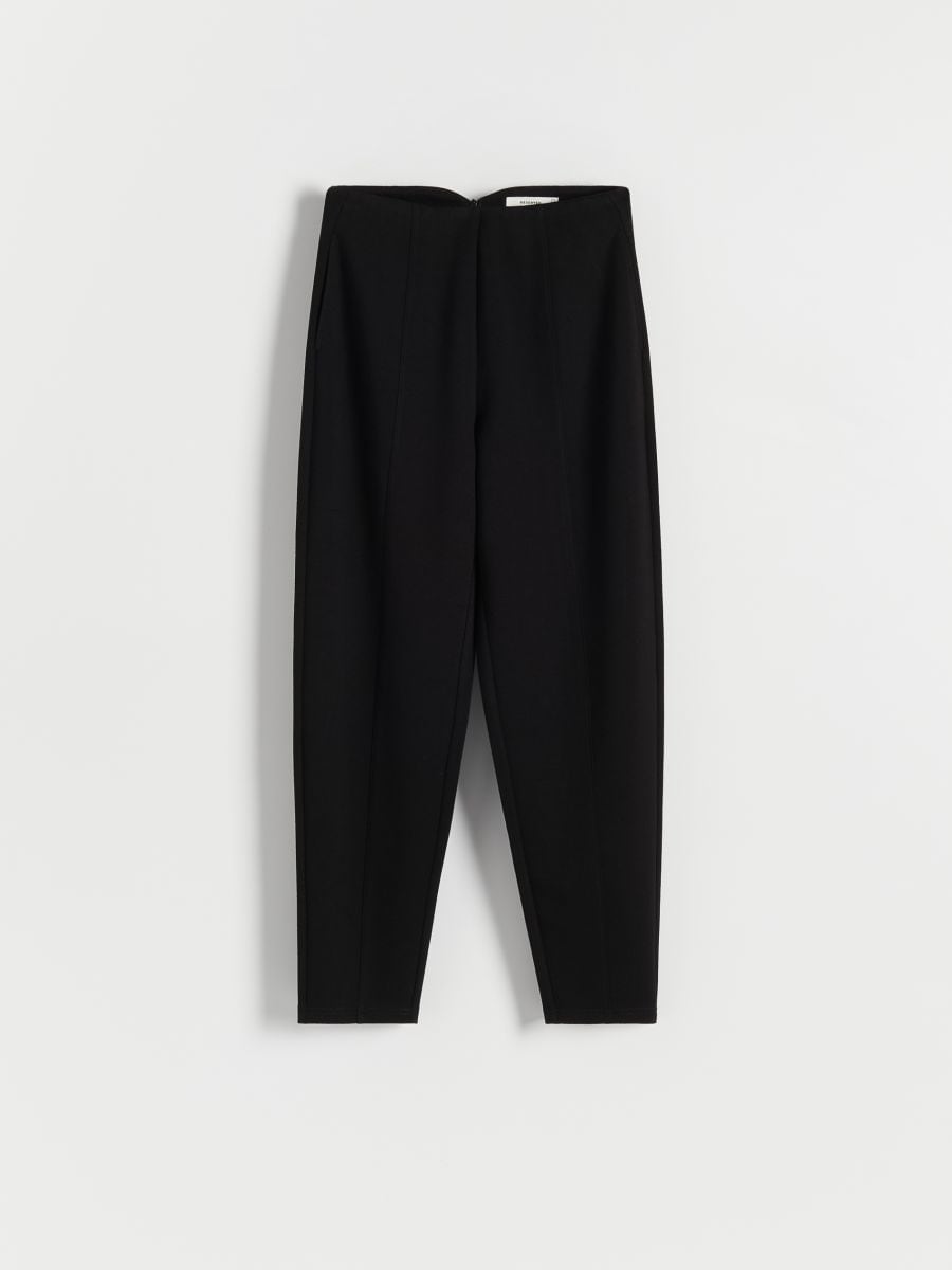 Trousers with decorative stitching - black - RESERVED - 4