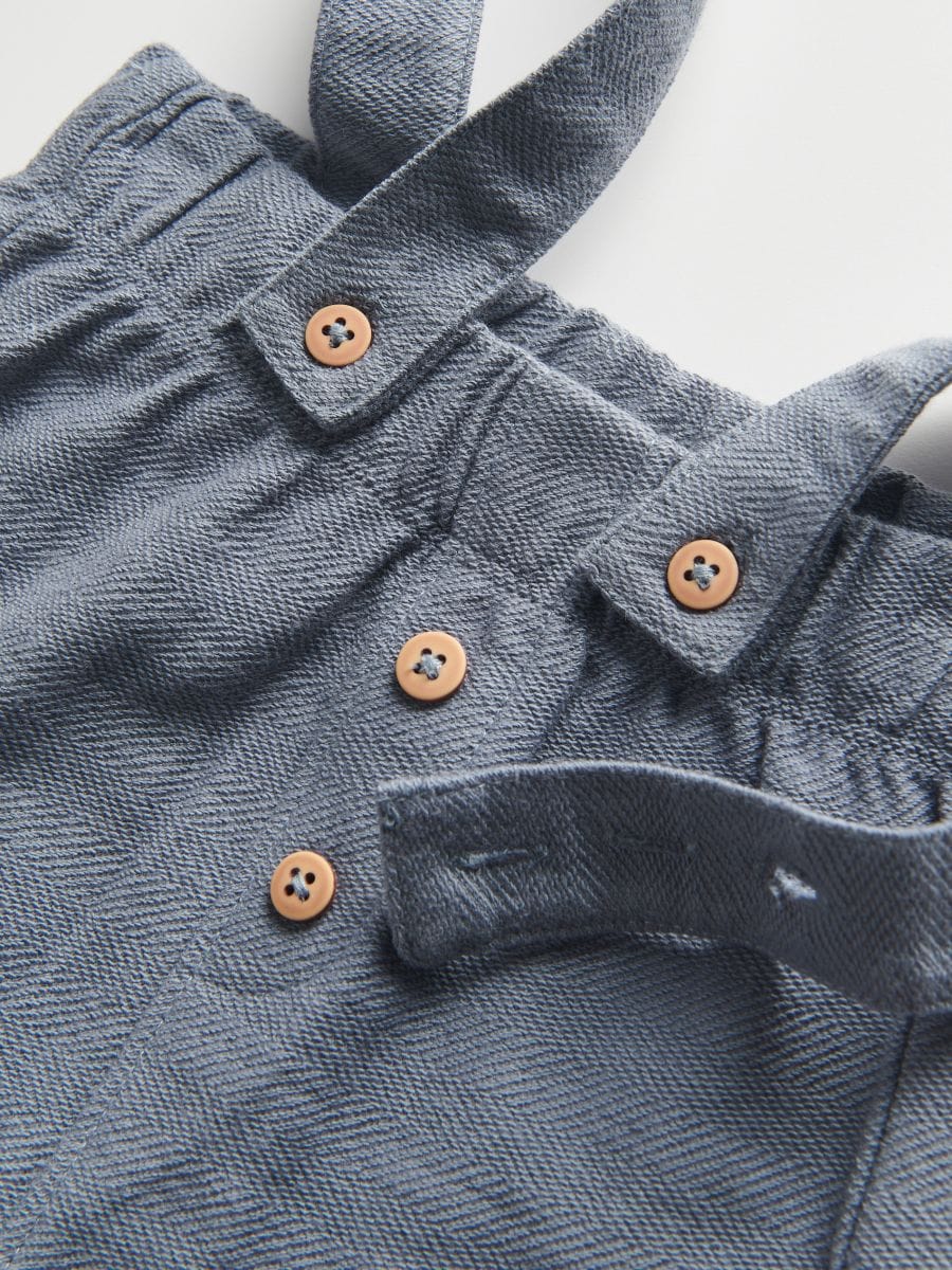 Trousers with braces - steel blue - RESERVED - 3