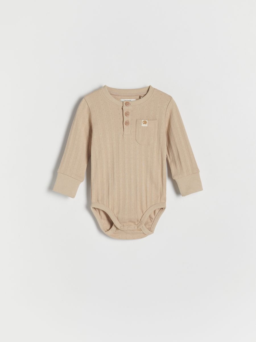 BABIES` BODY SUIT - bež - RESERVED