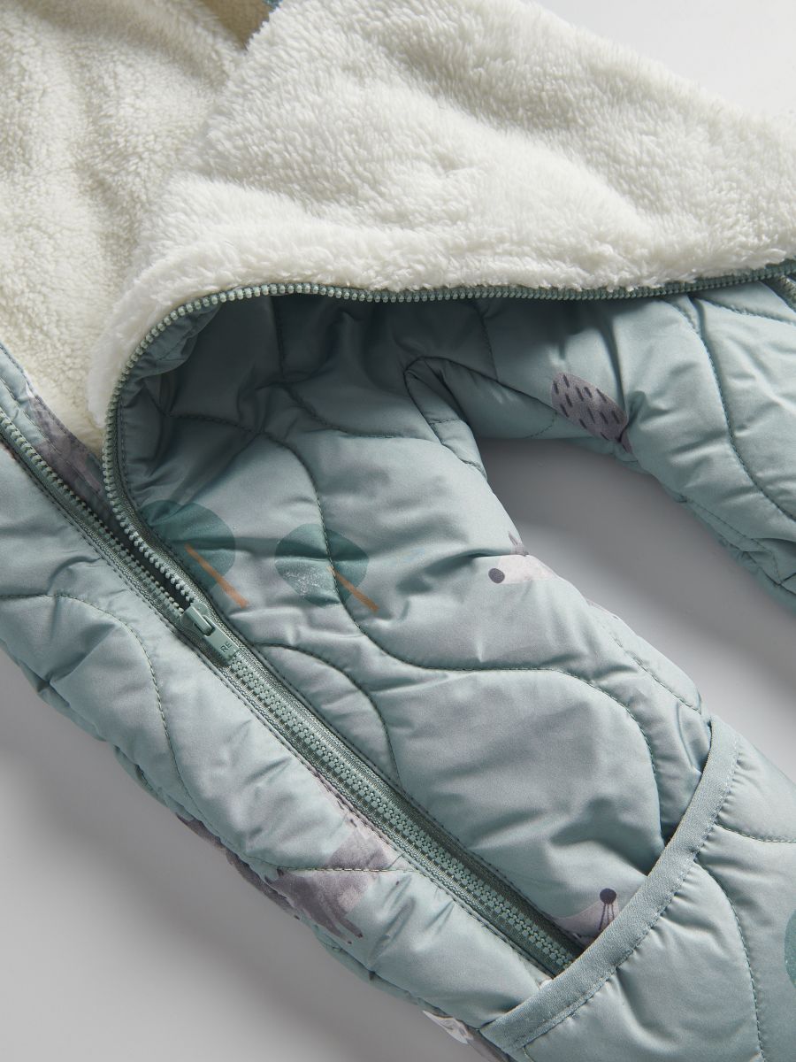 Insulated onesie with hood - pale green - RESERVED - 3
