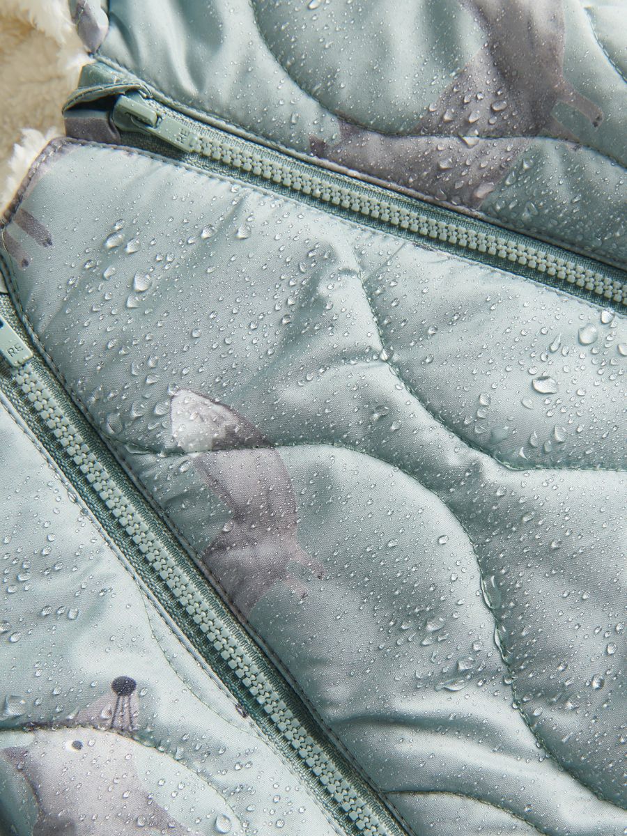 Insulated onesie with hood - pale green - RESERVED - 4