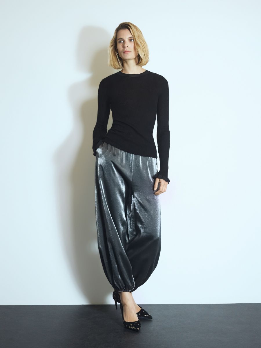 Viscose rich trousers - mid grey - RESERVED
