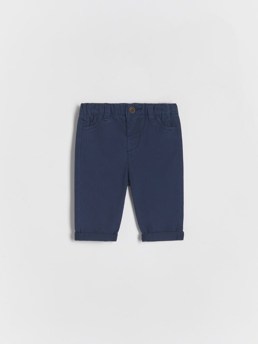Chino hlače s visokim udjelom pamuka - mornarsko plava - RESERVED