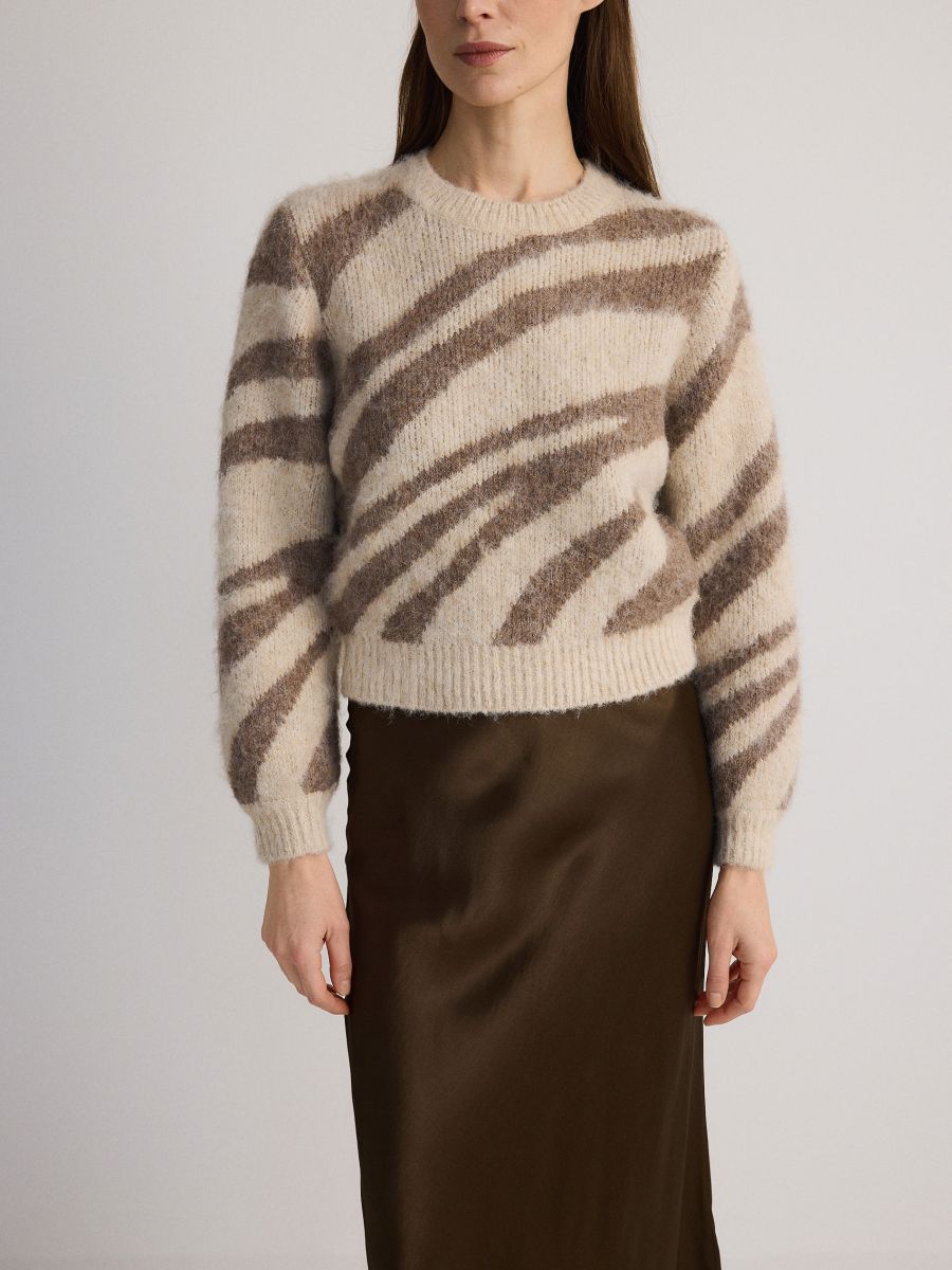LADIES` SWEATER - multicolor - RESERVED - 5