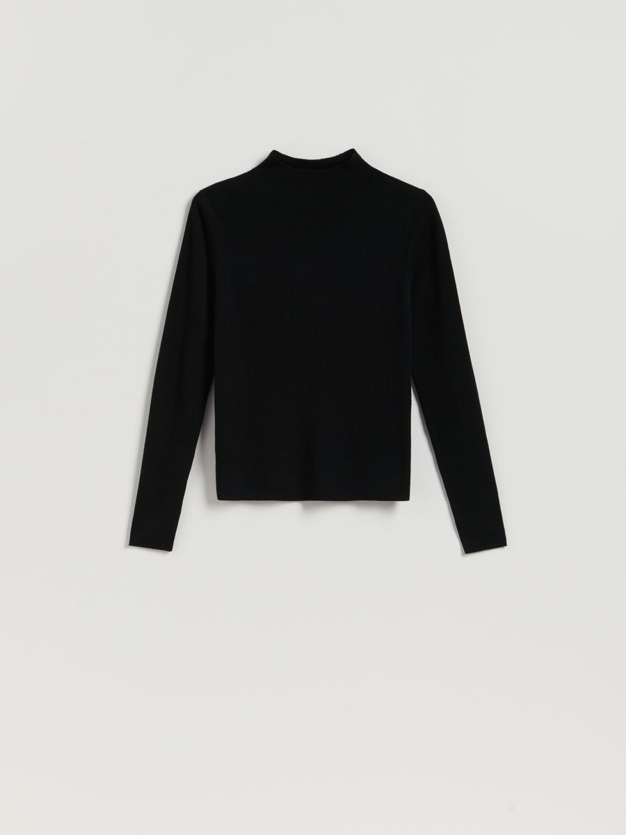 Pull en laine mélangée - noir - RESERVED