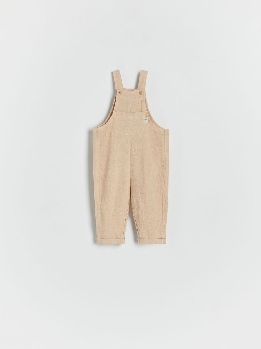 Linen rich dungarees - beige - RESERVED - 2