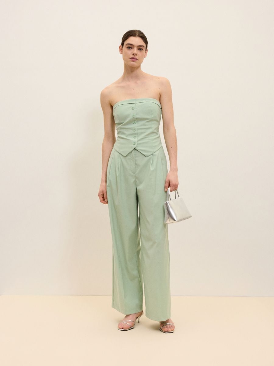 Corset top - pale green - RESERVED - 2