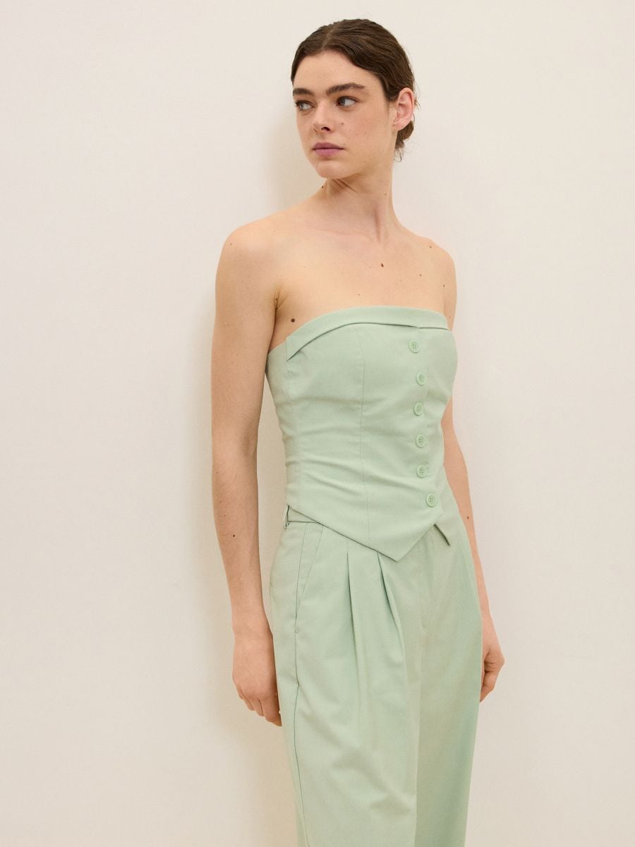 Corset top - pale green - RESERVED - 3